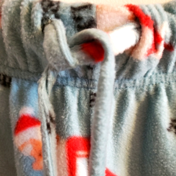 Mad Engine Super Soft Santa Lounge Christmas Pants Teal Red Gift X-Mas NWOT W-M - Picture 4 of 9